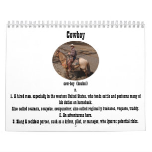 Mural Calendrier de cowboy
