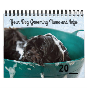 Mural Calendrier de Dog Grooming Pet Store Company