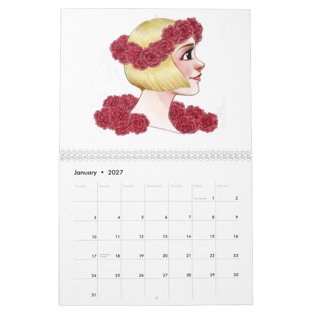 Mural Calendrier de Flora 2014 (Jan 2027)