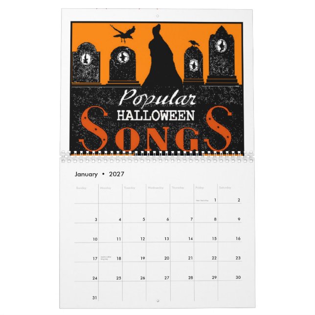 Mural Calendrier de Halloween (Jan 2027)