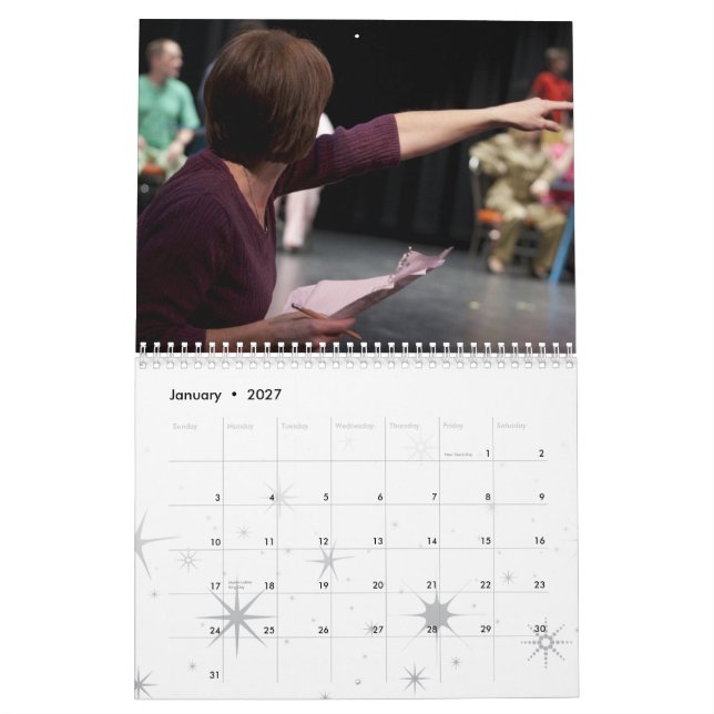 Mural Calendrier de jeu de pyjama (Jan 2027)
