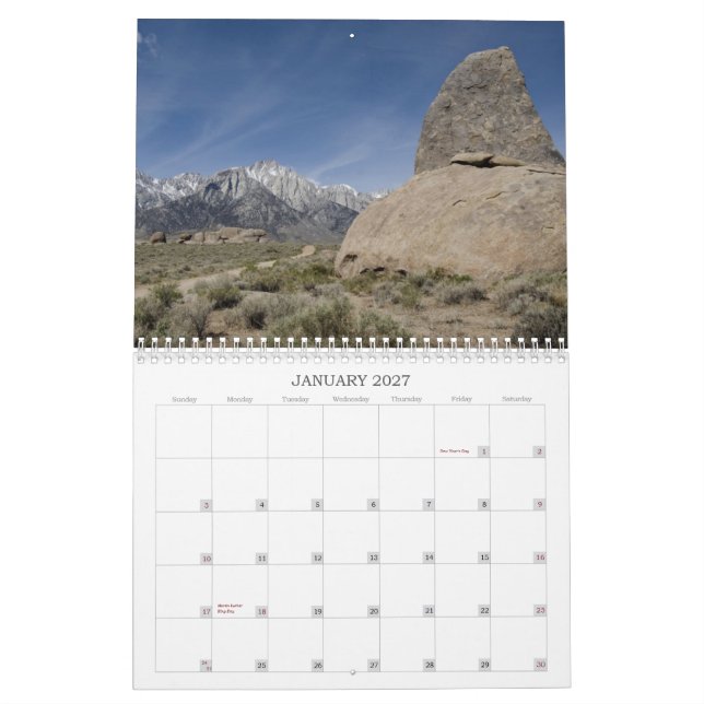 Mural Calendrier de la Californie 2012 (Jan 2027)