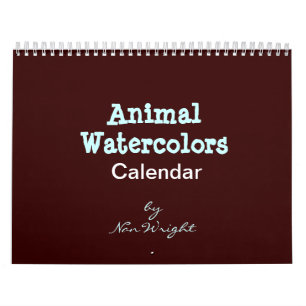 Mural Calendrier de l'aquarelle animale