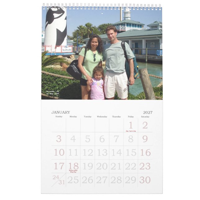 Mural Calendrier de Le family (Jan 2027)