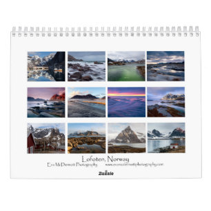 Mural Calendrier de Lofoten Norvège