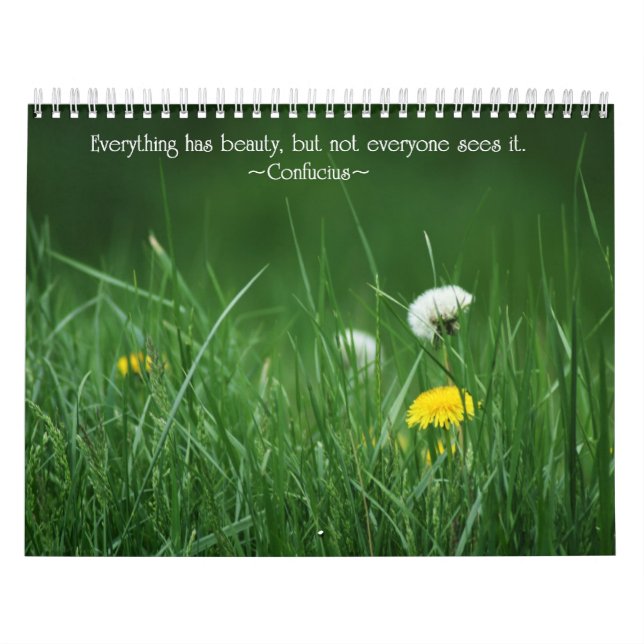 Mural Calendrier de motivation floral (Protection)