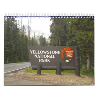 Mural Calendrier de parc national de Yellowstone