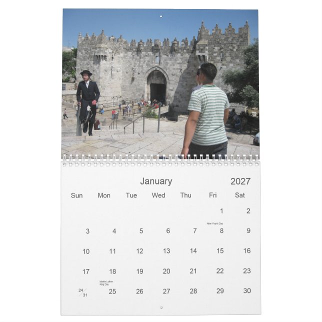 Mural Calendrier de photographie de la Palestine (Jan 2027)