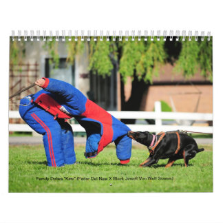 Mural Calendrier de protection de Dobes de famille