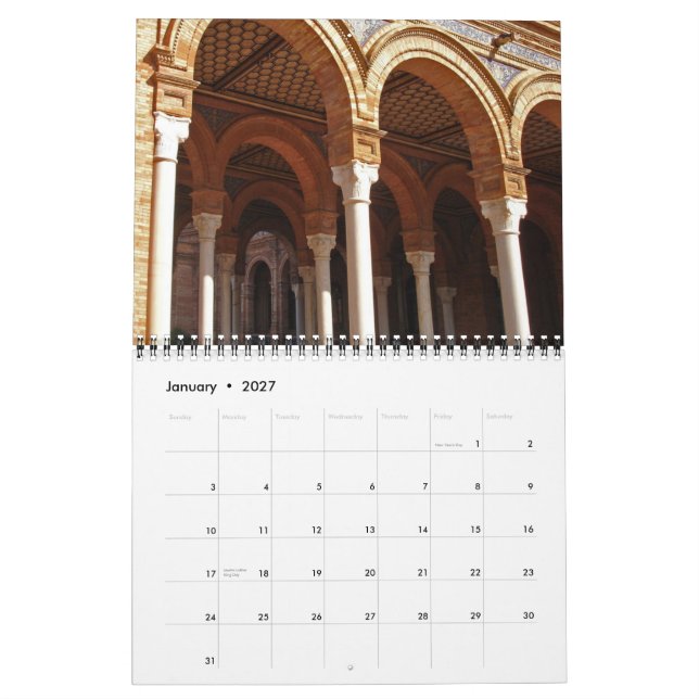 Mural Calendrier de Séville (Jan 2027)
