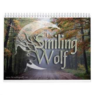 Mural Calendrier de sourire de photographie de loup