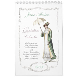 Mural Calendrier des citations 2013 de Jane Austen