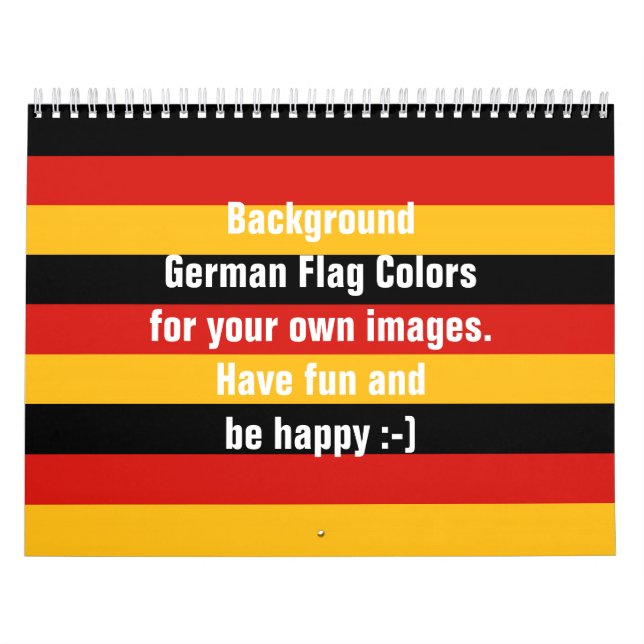 Mural CALENDRIER DES COULEURS DE DRAPEAU ALLEMAND pour v (Protection)