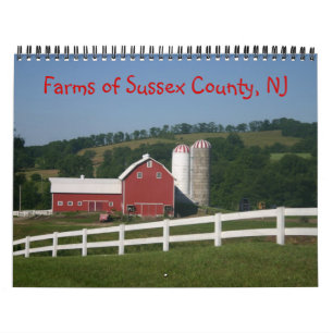 Mural Calendrier des fermes du comté de Sussex NJ 2014