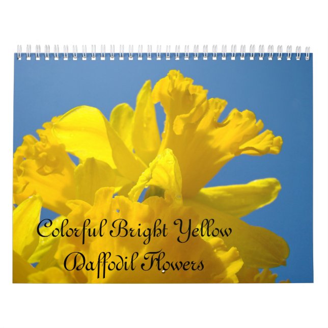 Mural Calendrier des fleurs de jonquille jaune brillant (Protection)