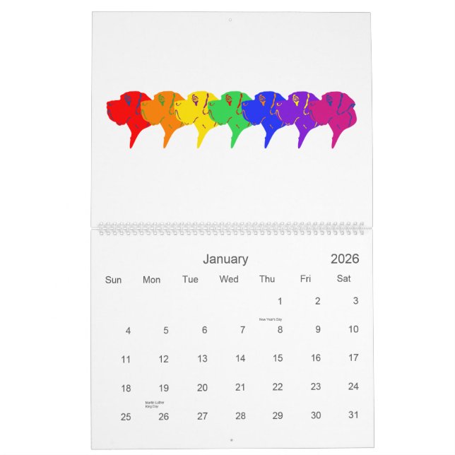 Mural Calendrier des grandes danses (Jan 2026)