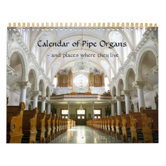 Mural Calendrier des organs de tuyauterie et leur lieu d