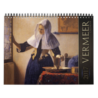 Mural Calendrier des peintures 2017 de janv. Vermeer