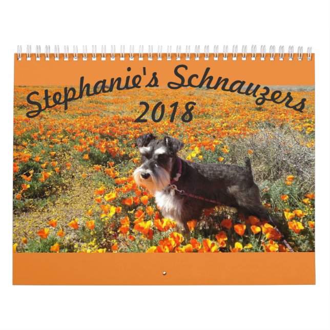 Mural Calendrier des Schnauzers 2018 de Stephanies (Protection)