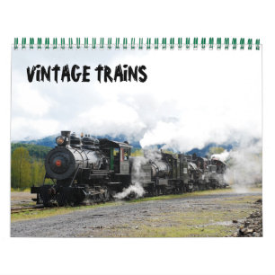Mural CALENDRIER DES TRAINS vintages