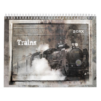Mural Calendrier des trains vintages 2021