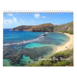 Mural Calendrier d'Hawaï de baie de Hanauma