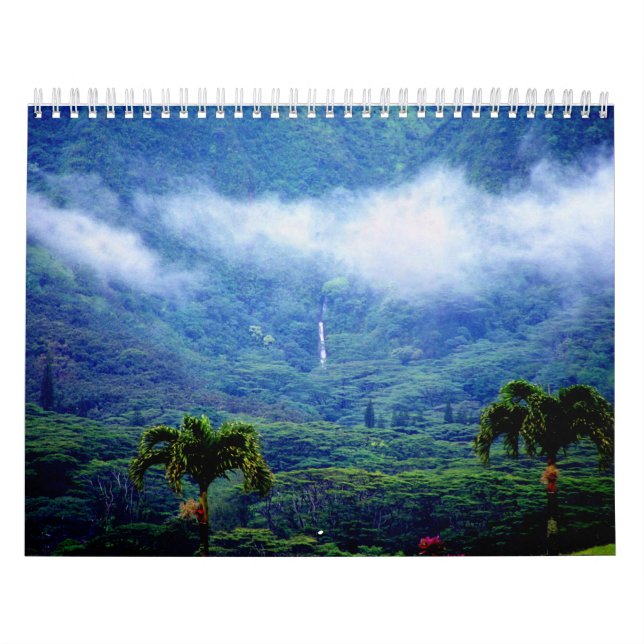 Mural Calendrier d'Hawaï de vallée de Manoa (Protection)