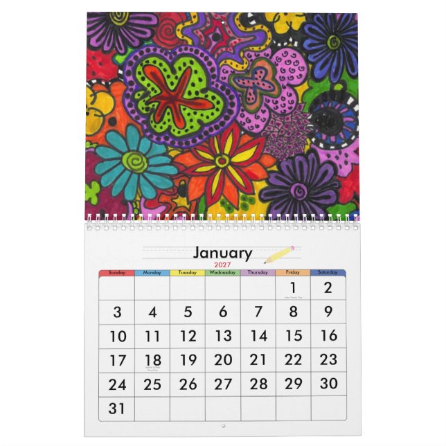 Mural Calendrier d'illustrations originales de Zan (Jan 2027)