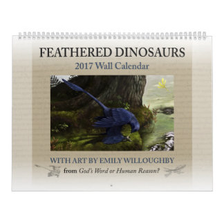 Mural Calendrier Dinosaure Feathered 2017