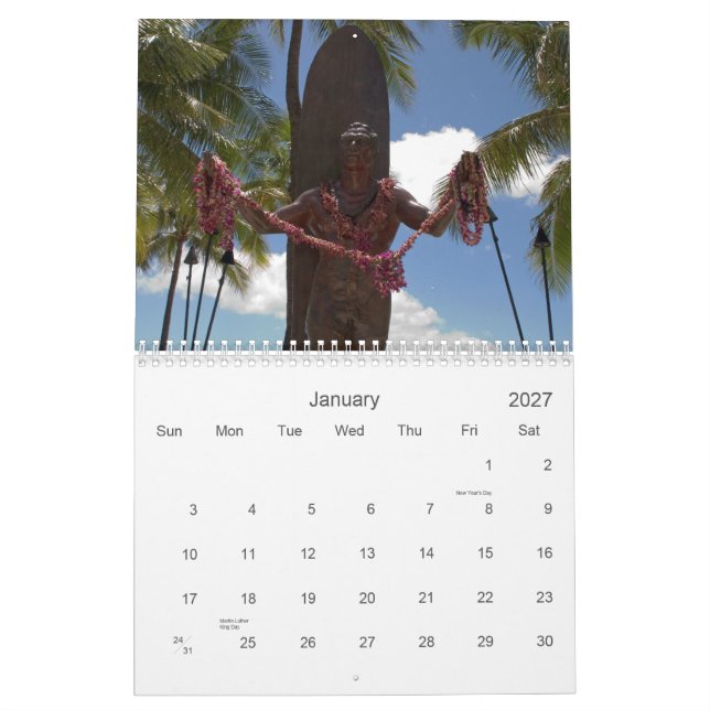Mural Calendrier d'Oahu 2007 (Jan 2027)