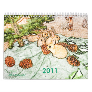 Mural Calendrier du lapin 2011 de Weedscapes