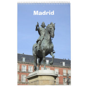 Mural Calendrier du mur de Madrid 12 mois