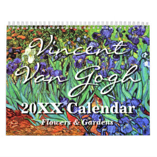 Mural Calendrier Fleurs & Jardins de Vincent Van Gogh