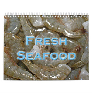 Mural Calendrier frais de fruits de mer