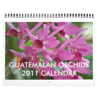 Mural Calendrier guatémaltèque d'orchidées
