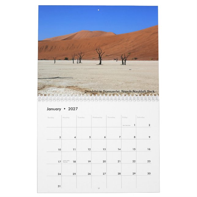 Mural Calendrier imprimé par Namibien (Jan 2027)