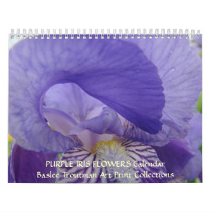 Mural CALENDRIER Iris Calendrier Fleurs d'Iris Violettes