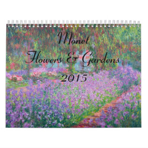 Mural Calendrier Monet Flower and Gardens 2015