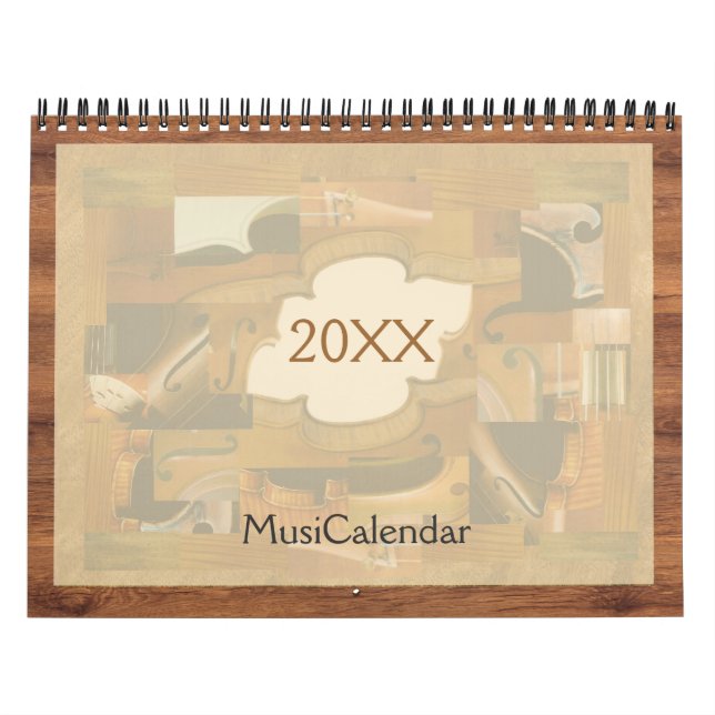 Mural Calendrier musical, Instruments de musique illustr (Protection)