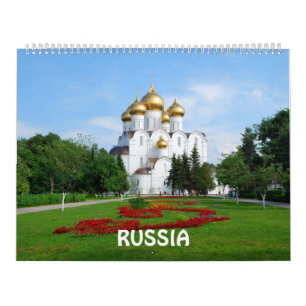 Mural Calendrier photo Russie 12 mois