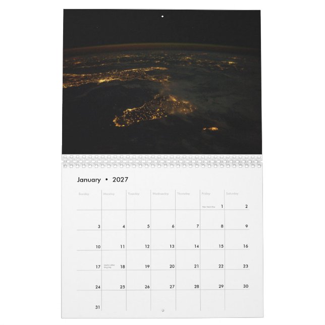 Mural Calendrier Planète électrique (Jan 2027)