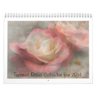 Mural Calendrier texturisé de roses pour 2014