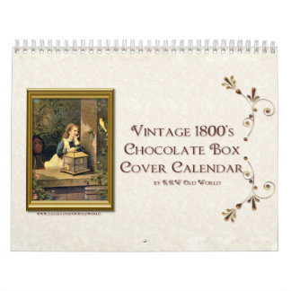 Mural Calendrier vintage 2009 de couvercle de boîte de