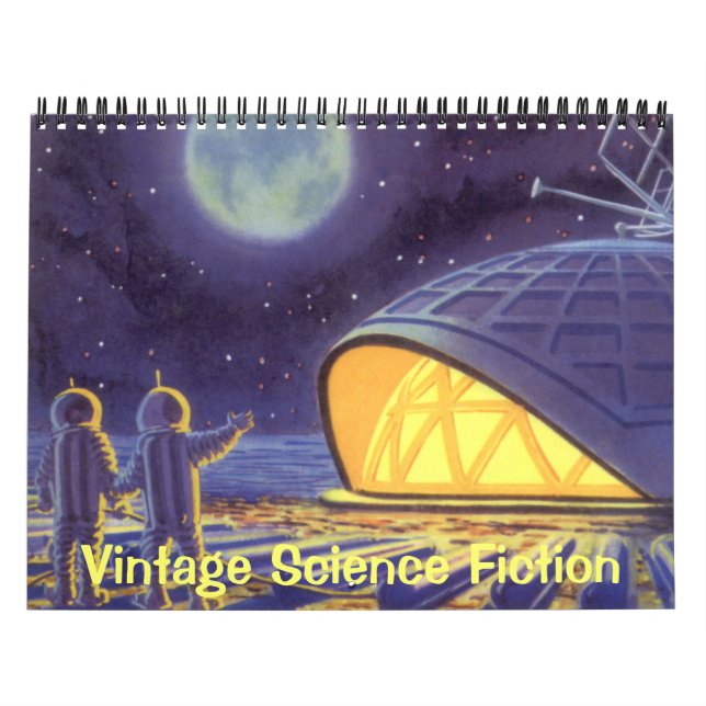 Mural Calendrier vintage Illustration Science Fiction (Protection)