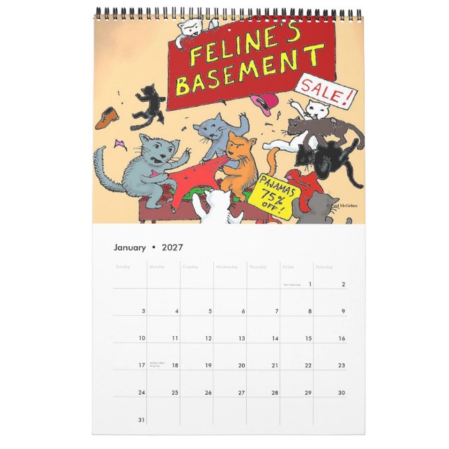 Mural Calendrier Weenii 2015 Vert (Jan 2027)