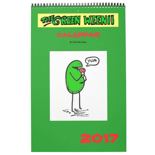 Mural Calendrier Weenii 2017 Vert (Protection)