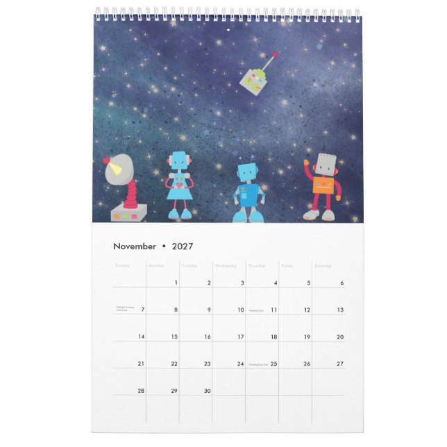 Mural Caricatures dans le calendrier spatial (Nov 2027)