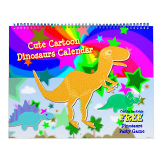 Mural Carton mignon Dinosaures Calendrier pour enfants