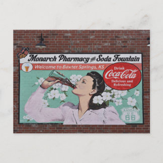 Mural Celebrates Route 66, Baxter Springs, Kansas Postcard