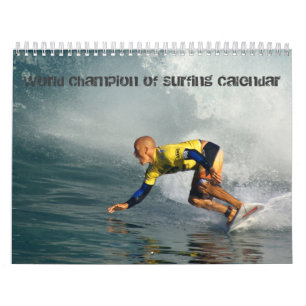 Mural Champion du monde de surfer le calendrier 11x